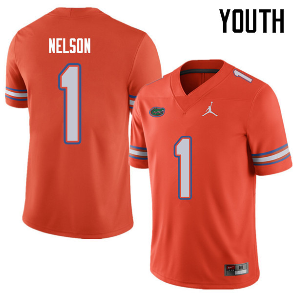 Jordan Brand Youth #1 Reggie Nelson Florida Gators College Football Jerseys Sale-Orange